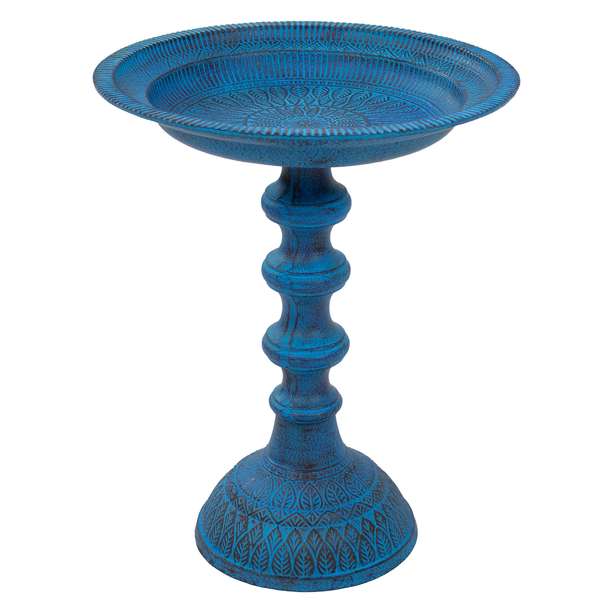Sunnydaze Decor, Backyard Beauty Bird Bath - Blue Patina, Model# NOB-059